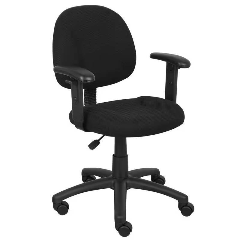HomePRO 25 in. Wide Black Adjustable Arm Task Chair Free Shipping NEW