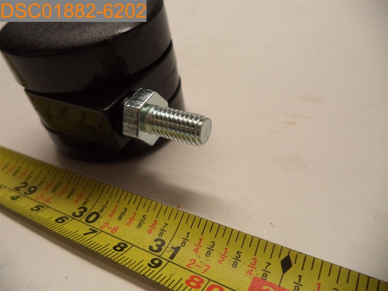 Qty=8: Twin Wheel Casters 2 1/8" H, 1 7/8" OD, 1 5/8" W, Stem 5/8" L, 5/16"-18 gallery