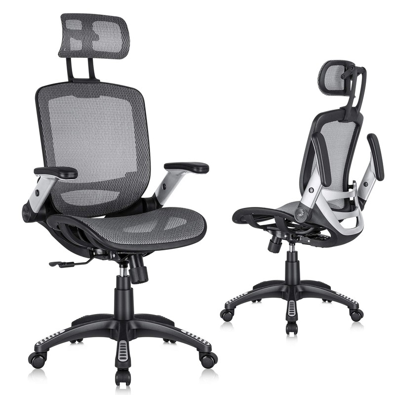 GABRYLLY Ergonomic Mesh Office Chair, High Back Desk Chair – Adjustable Headr…