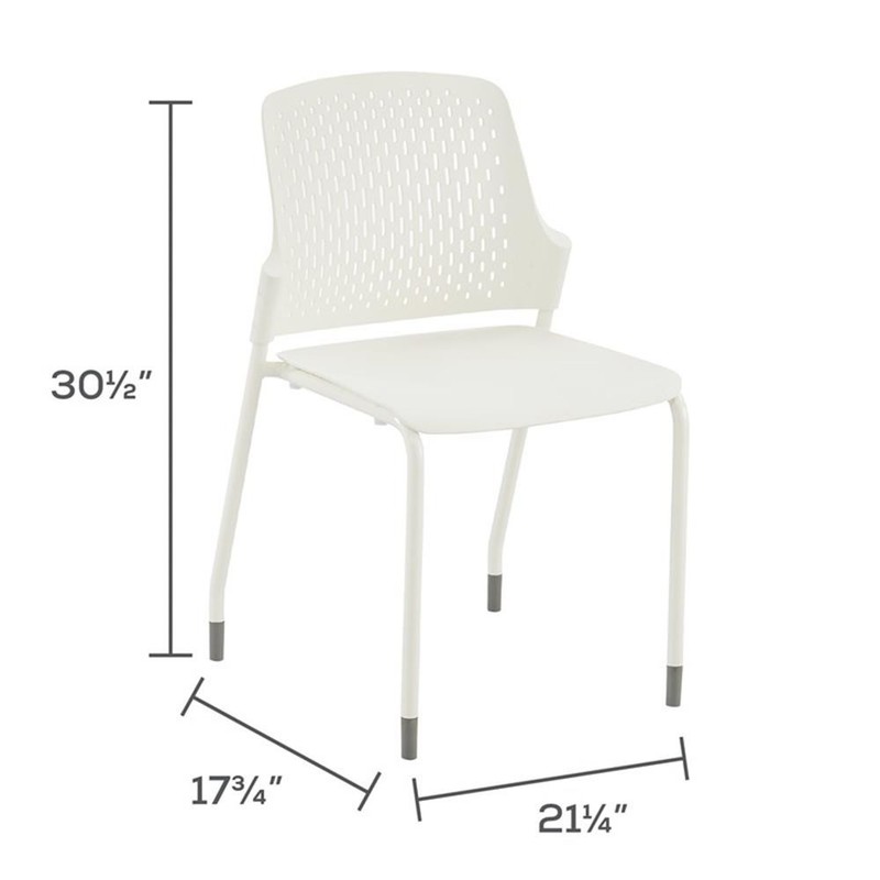 Next Stack Chairs(4) in White - 19.75"L x 19.75"W x 33"H gallery