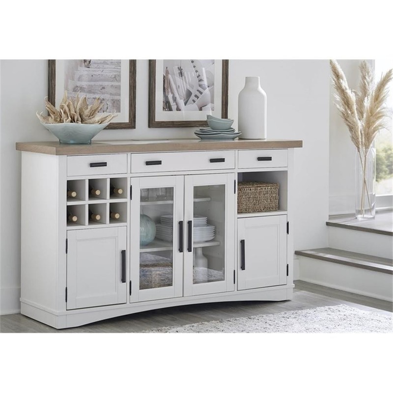 Parker House Americana Modern Wood Dining Buffet Server in White gallery