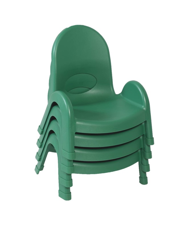Value Stack 5″ Child Chair, Shamrock Green, 4 Pack, Stackable Ergonomic Seati…