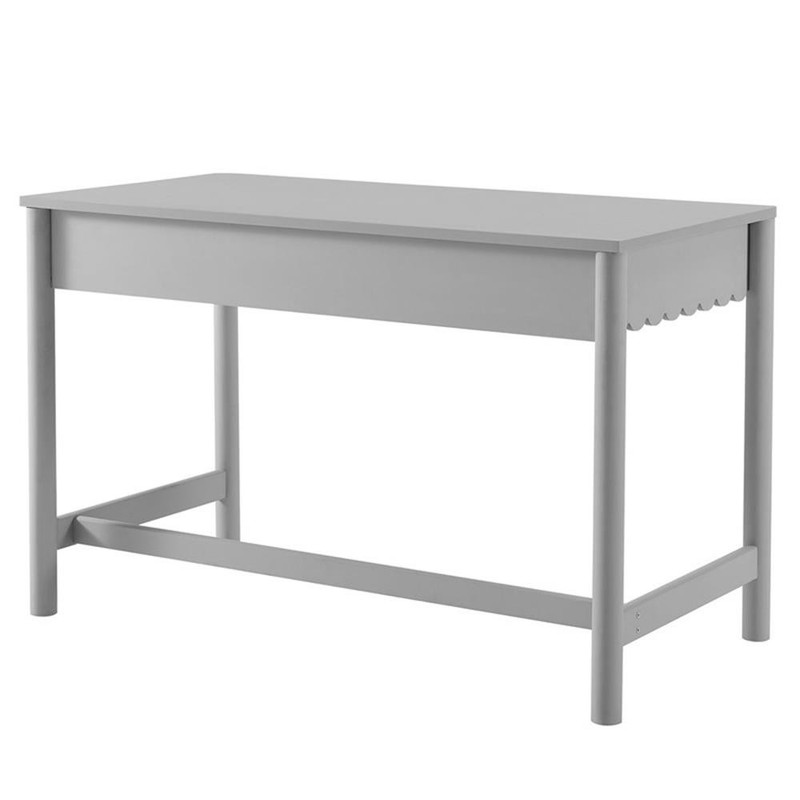 Pemberly Row Wooden Modern / Contemporary Writing Desk in Light Gray gallery
