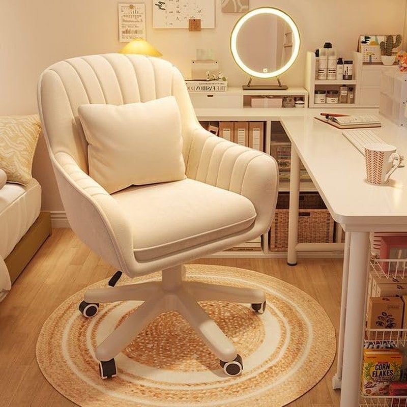Chair Modern Mid-Back Computer Home Upholstered with Compute Office Tufted Chair gallery