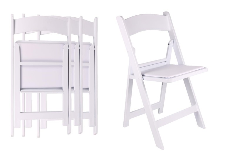 BTEXPERT White Resin Folding Event Chairs -, 1000 Set of 4 White, Solid