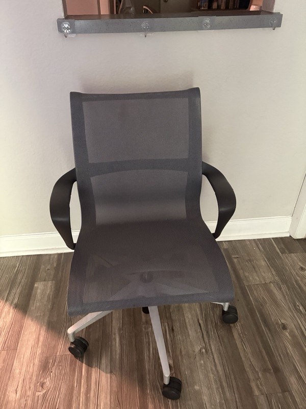 Herman Miller Setu Office Chair Graphite Frame Silver Base
