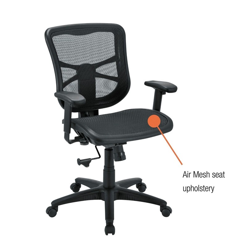 Alera Elusion Series Mesh Mid-Back Swivel/Tilt Chair 275 lbs. Black ALEEL42B18 gallery