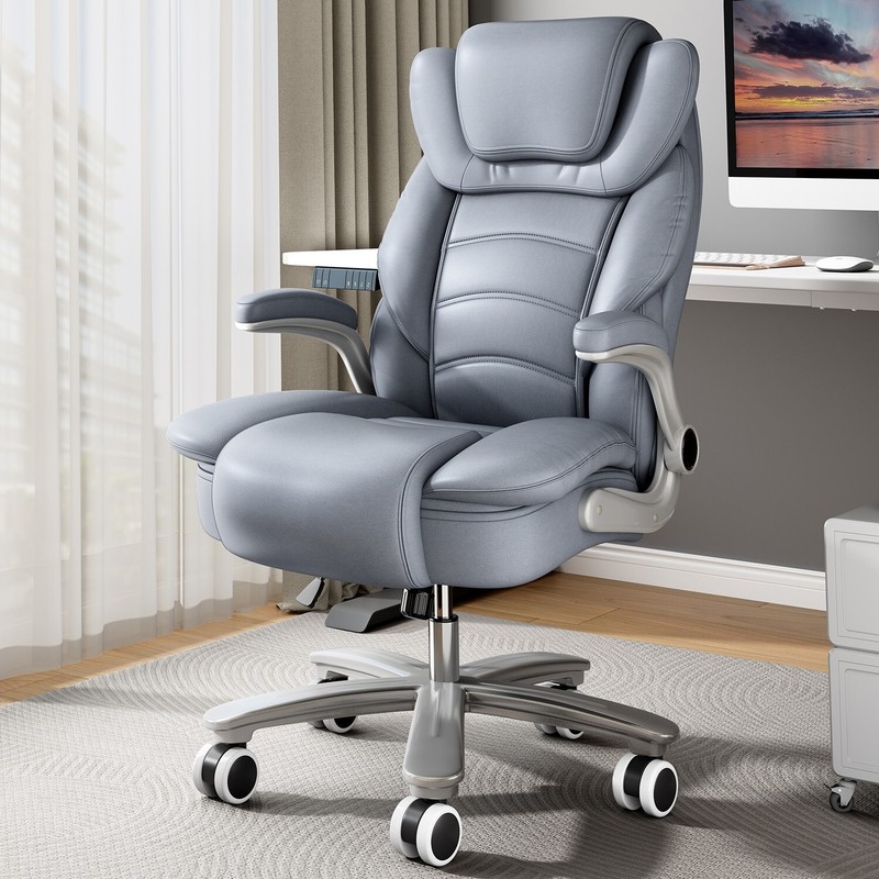 Executive Office Chair with Adjustable Height Flip-Up Armrests Heavy Duty 400lb