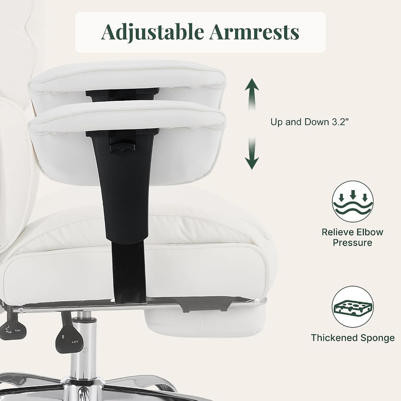 Big & Tall Ergonomic Office Chair, 350 Lbs, Reclining Gaming Chair with Footrest gallery
