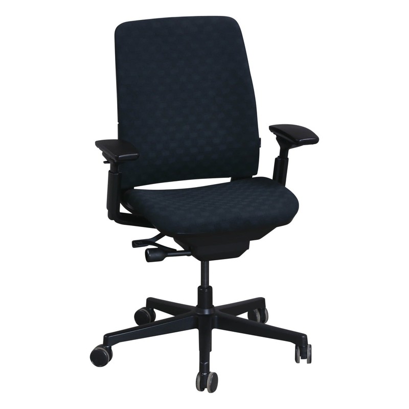 Steelcase Amia Office Chair,Black Fabric, Fully Adjustable w/Lumbar Support