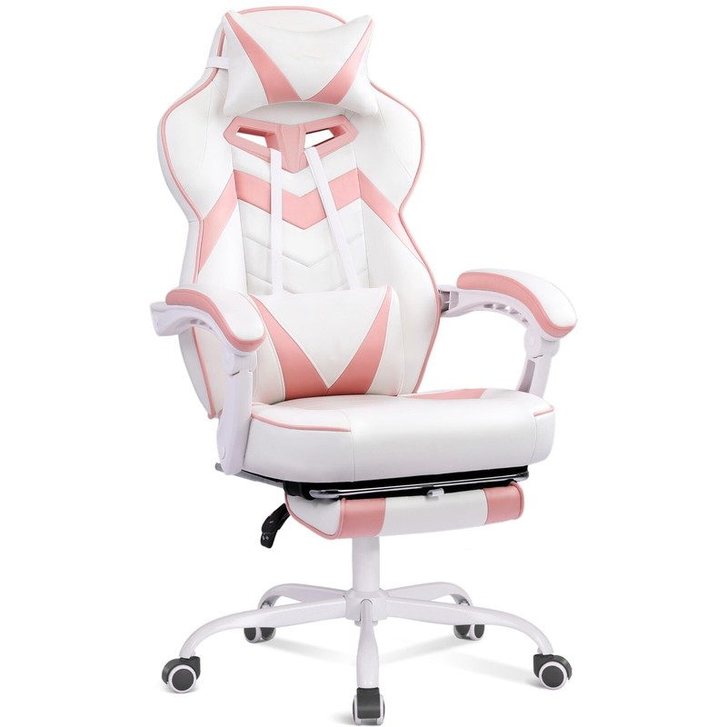 Home Reclining Gaming Chair PC Computer PU Leather Chair High Back with Footrest