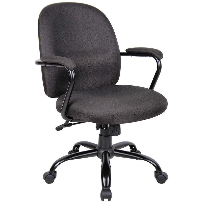 GRAINGER APPROVED 6GNN8 Office Chair,37.5 in H,Black 6GNN8