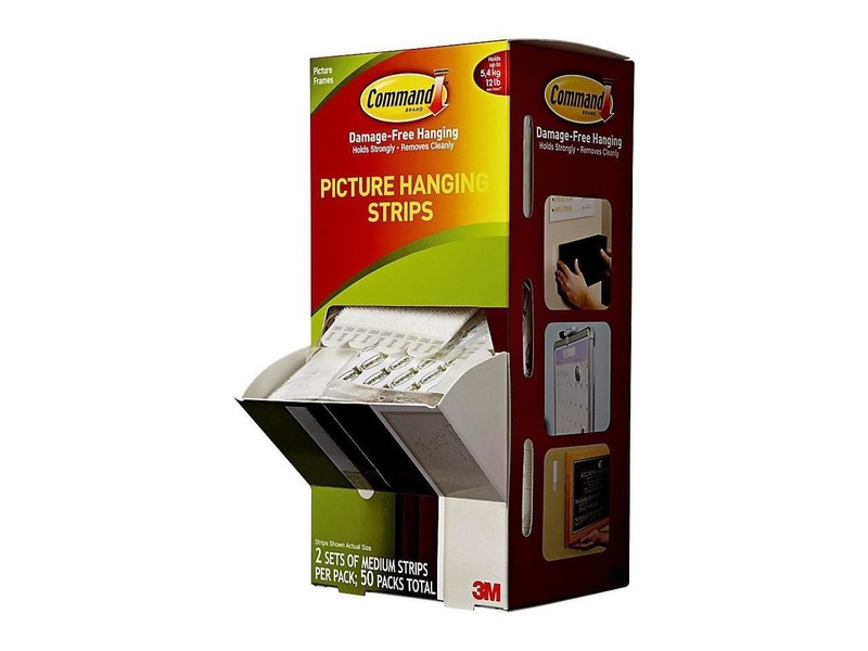 Command Picture Hanging Strips 5/8" x 2 3/4" White 50/Carton 17201CABPK gallery