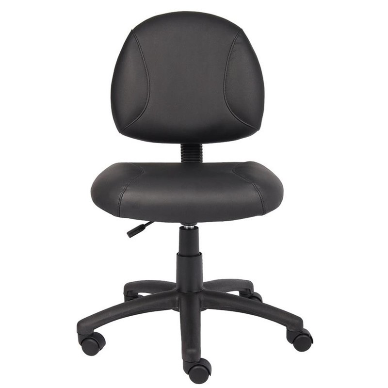 Scranton & Co LeatherPlus Posture Chair with Lumbar Support in Black gallery