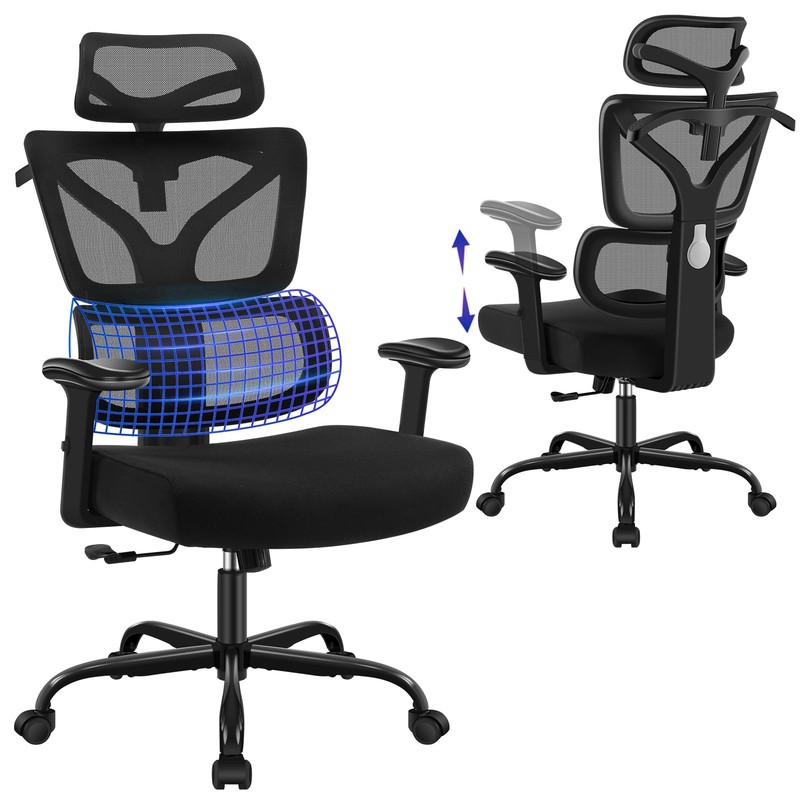 Ergonomic Office Chair, High Back Mesh Computer Chair with Comfortable Adapti…