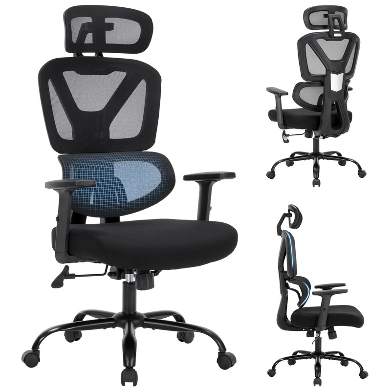 Ergonomic Office Chair,Computer Desk Chair with Adjustable Lumbar Support & 3…
