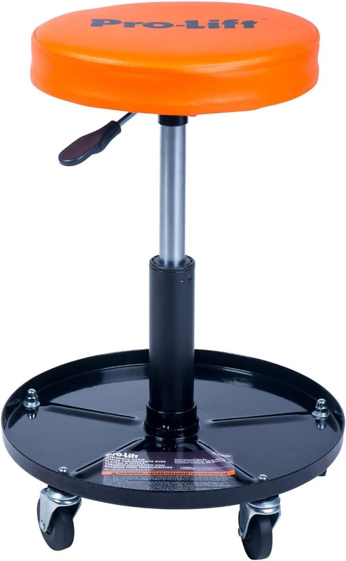 PL9300H Pneumatic Chair with 300 Lbs Capacity – Black/Orange gallery