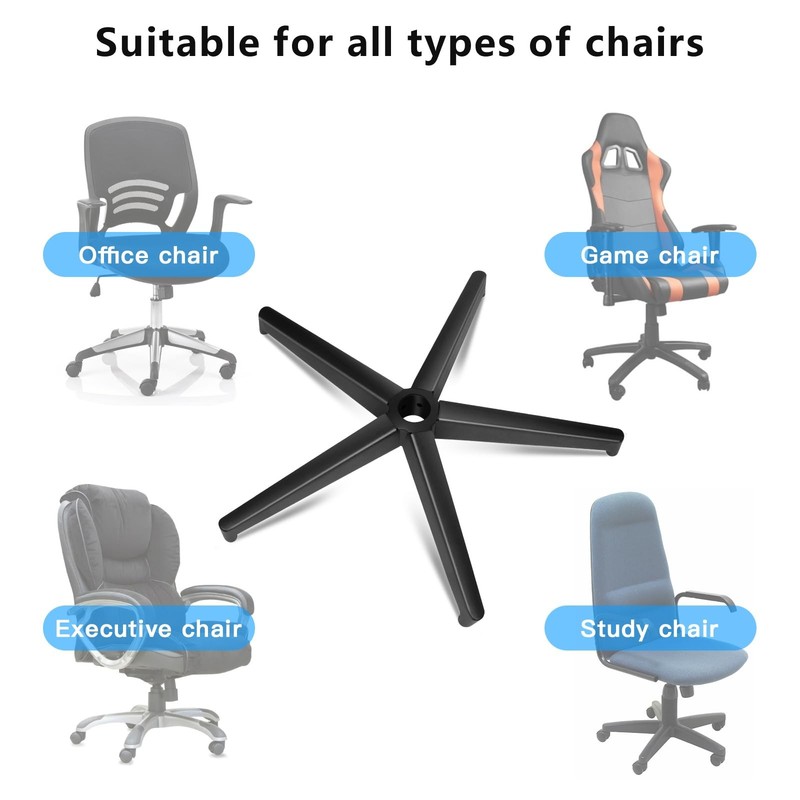 Office Chair Replacement Parts-28'' Heavy 16.54D x 15.35W x 12.2H in, Black gallery