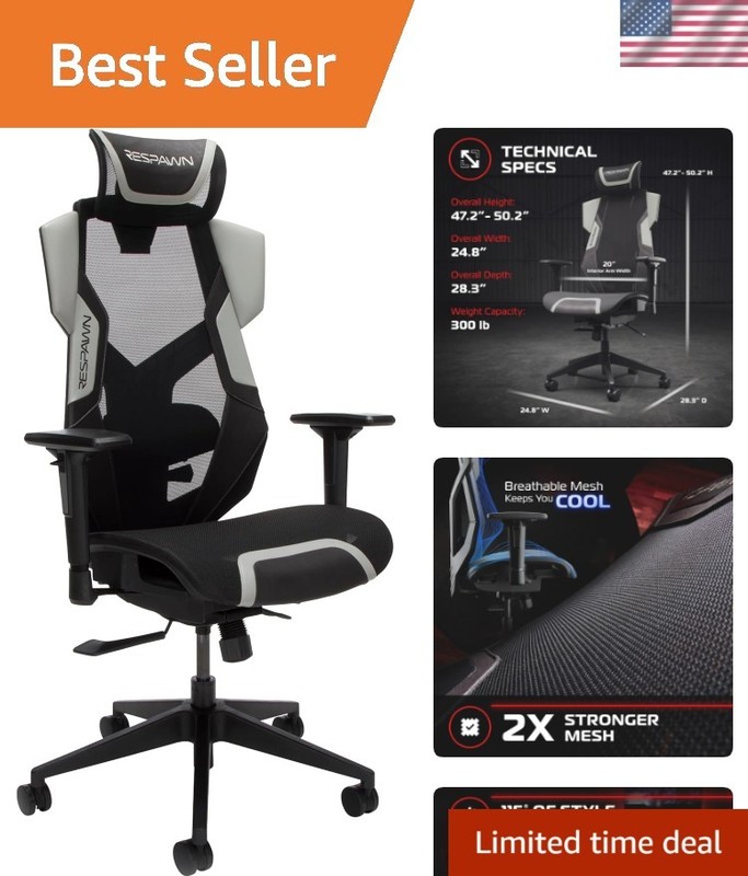 FLEXX Ergonomic Office and Gaming Chair with Lumbar Support – Breathable Mesh…