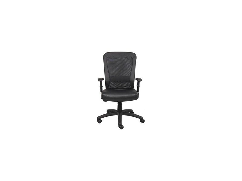 Boss Office Products B580 The Web Back And Leather Plus Seat with Web Tension K gallery