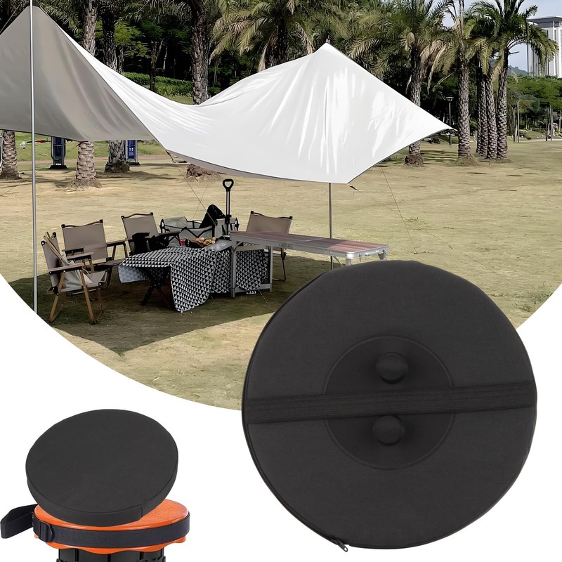 DIICCYO Telescopic Stool Cushion with Memory Foam, 9.8 x x 1.2, Black gallery