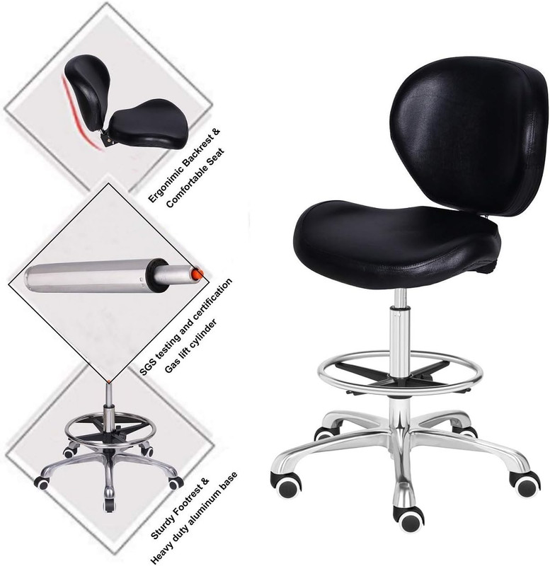 Adjustable Stool Drafting Chairs: Tall Office Chair for Standing Desk with Backr gallery