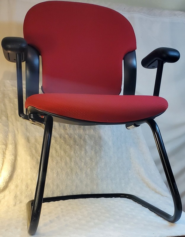 (4) Vintage Herman Miller Chairs Red Home Office Store MCM Shop Small Business gallery