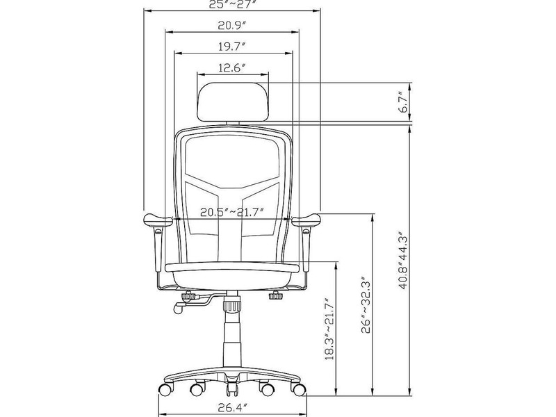 Lorell High Back Chair Mesh 28-1/2"x28-1/2"x51" Black 60324 gallery