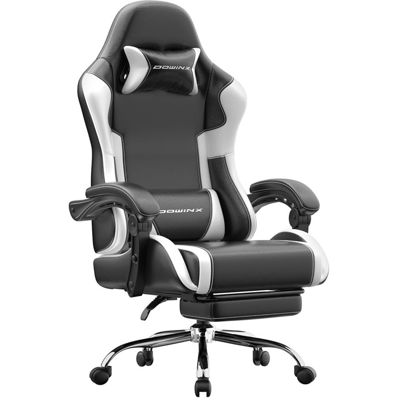 Ergonomic Gaming Chair Massage Lumbar Support Adjustable Armrests 150° Recline