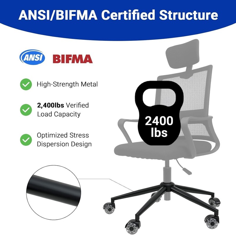28" Office Chair Replacement Parts- Heavy Duty Base Replacement- 2500 Lbs Capaci gallery