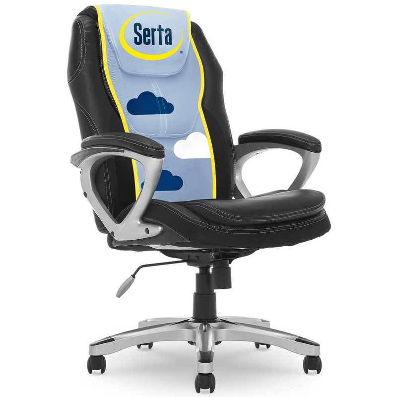 Serta Amplify Executive Office Chair with Faux Leather and Mesh, Adjustable