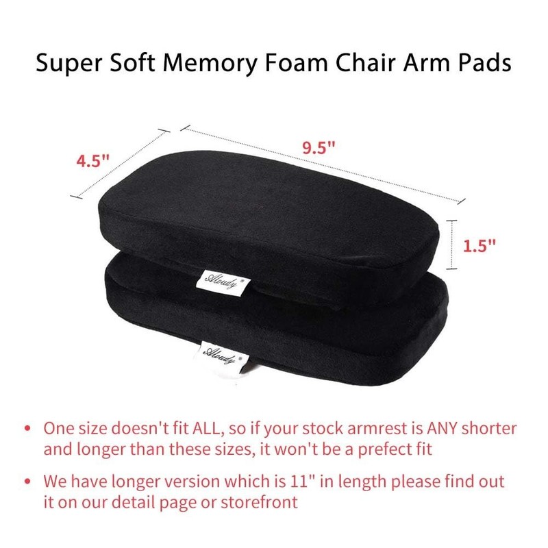 Aloudy Ergonomic Memory Foam Office Chair Medium, Black, Black gallery