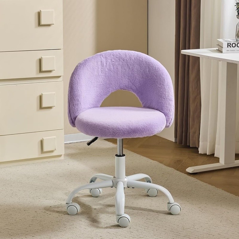 Adjustable Makeup Chair Rolling Swivel Office Chair W/ Plush Seat Comfort New
