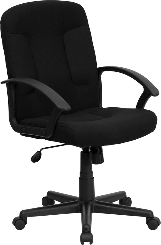 Flash Furniture Garver Mid-Back Black Fabric Executive Swivel Office Chair with