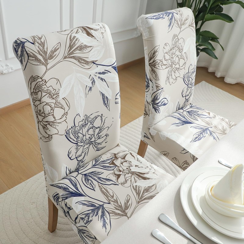 FORCHEER Chair Covers for Dining Room Set of 4 Elegant 4PC, Flowers gallery