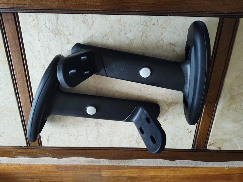 2Pcs Adjustable Chair Armrests Replacement With Cushioned Pads Easy to Install