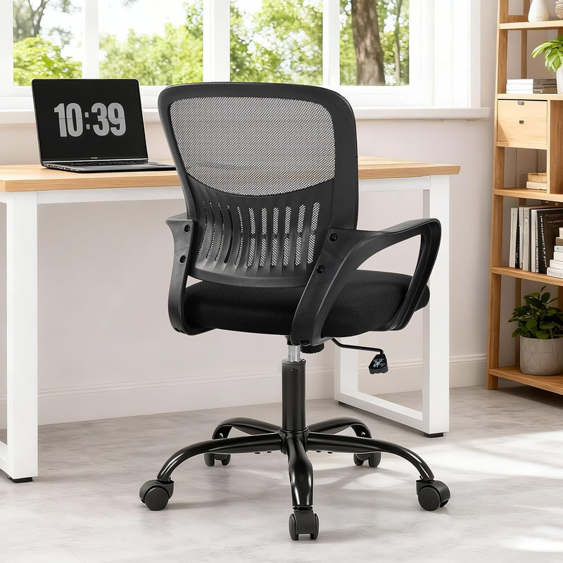 DUMOS Home Office Chair - Ergonomic Mid Back Mesh Desk Chair with Lumbar Support gallery