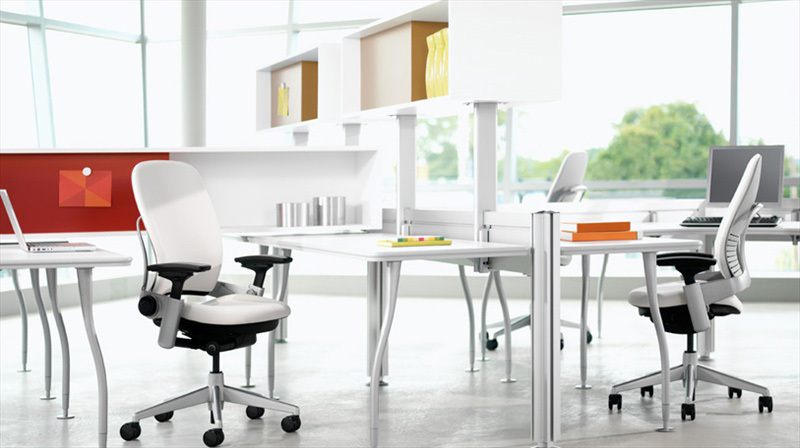 New Steelcase Leap Chair Adjustable V2 Buzz2 Black Fabric Desk Seat Black Frame gallery