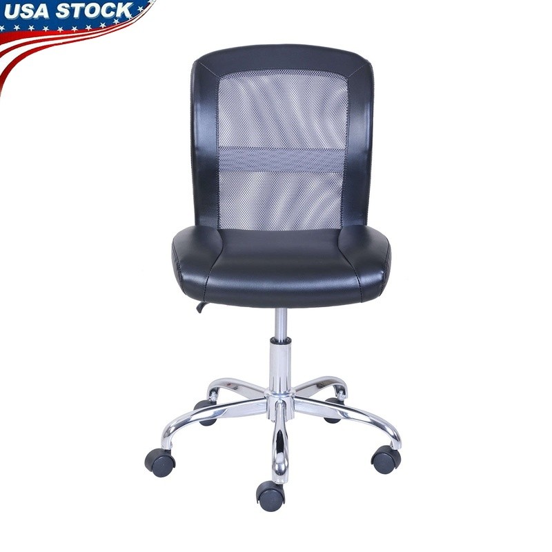 Mid-Back Vinyl Mesh Task Office Chair W/ Swivel Casters Comfort Seating 250lbs