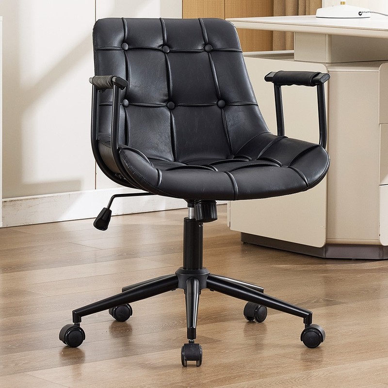 Executive Office Chair – PU Leather Ergonomic w/ Adjustable Arms & Wheels