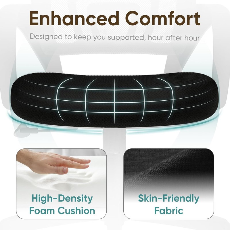 ETONEX Office Chair with Ergonomic Mid Back Cushion Lumbar Support Adjustable Sw gallery