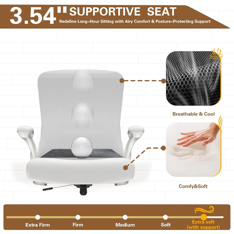 Ergonomic Office Chair, High Back Mesh Office Chair with Adjustable Lumbar Suppo gallery