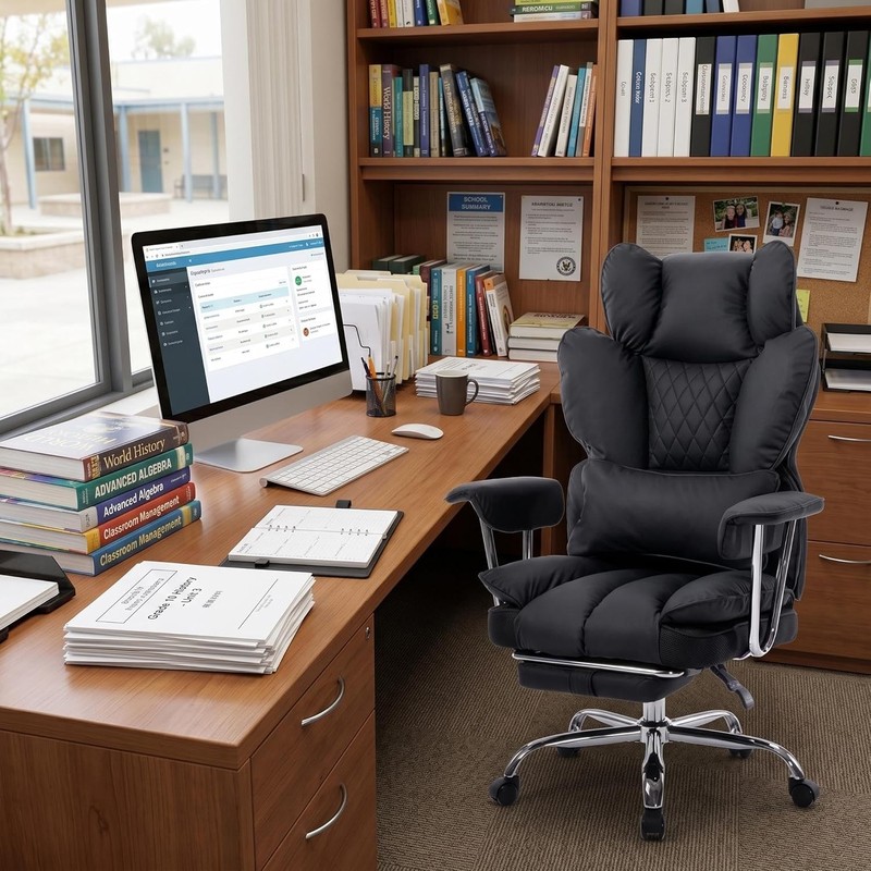 Big and Tall Office/Home High Back Ergonomic Desk Chair w/Pocket Spring Cushion gallery