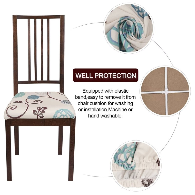 SearchI Seat Covers for Dining Room Chairs Stretch Set of 4, Ball Flower gallery