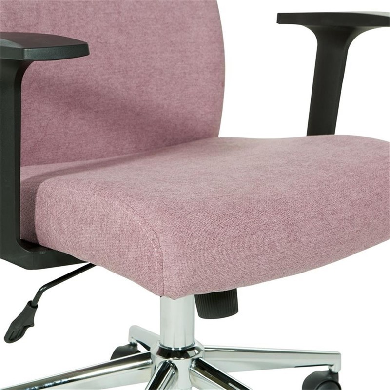 Evanston Office Chair in Orchid Light Purple Fabric with Chrome Base gallery