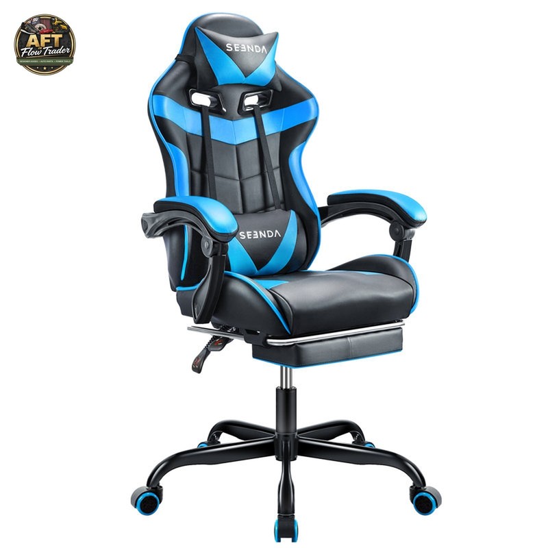 Wrought Studio Ergonomic Faux Leather Gaming Chair with Footrest gallery