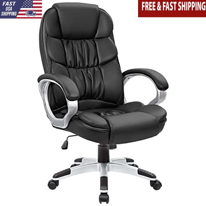 High Back Office Chair PU Leather Executive Computer Swivel Task Chair US