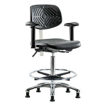 Clean Room Chair Ergonomic Chair, Adjustable Arms, 24-1/2″ to 34-3/4″ Height,