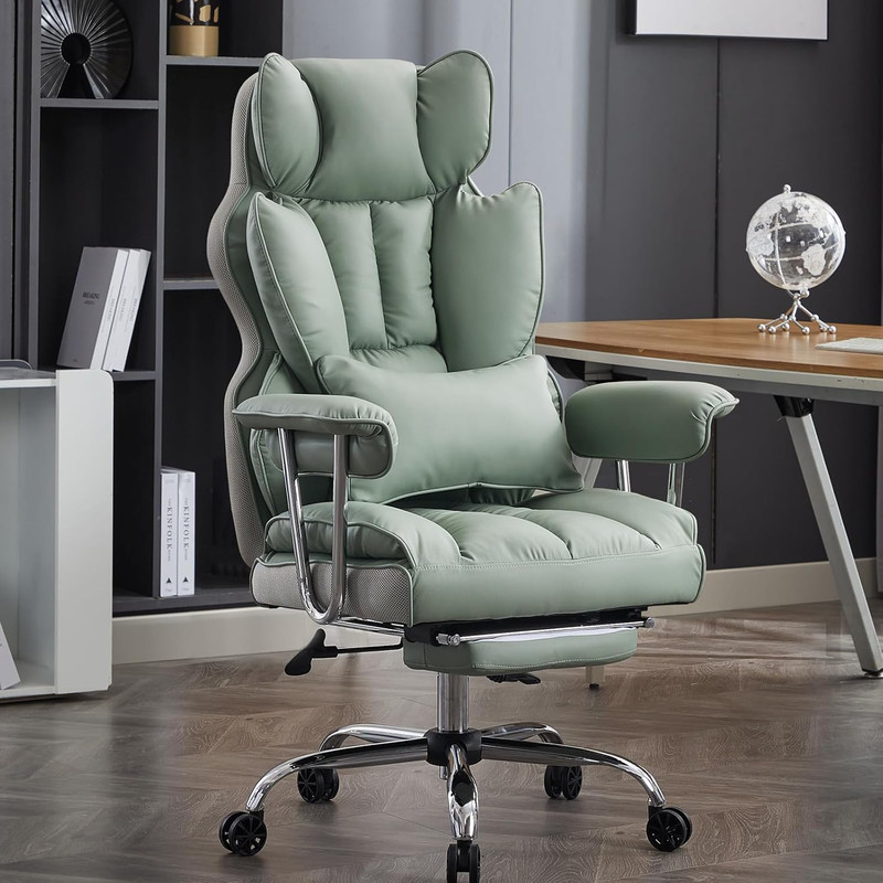 Efomao Big and Tall Office Chair 400Lbs - Executive Office Chairs with Footrest, gallery