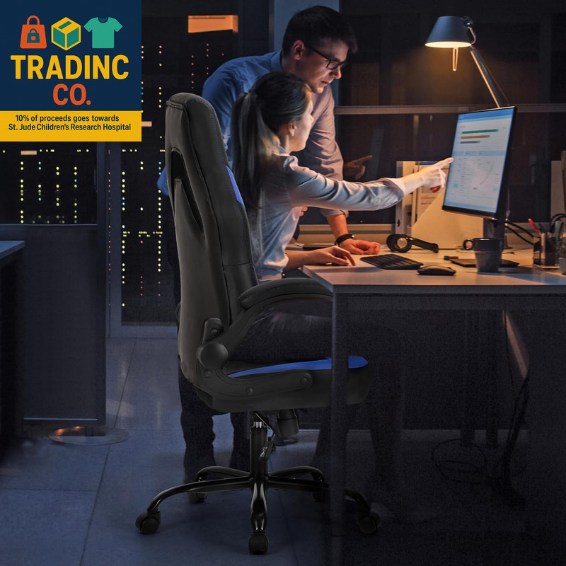 Computer Gaming Desk Chair - Ergonomic Office Executive Adjustable Swivel Task P gallery